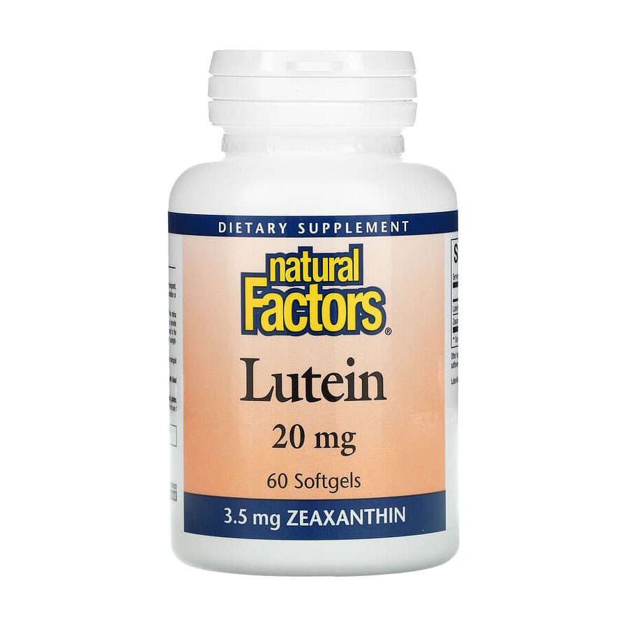 Лютеїн Natural Factors Lutein 20 мг, 60 гелевих капсул